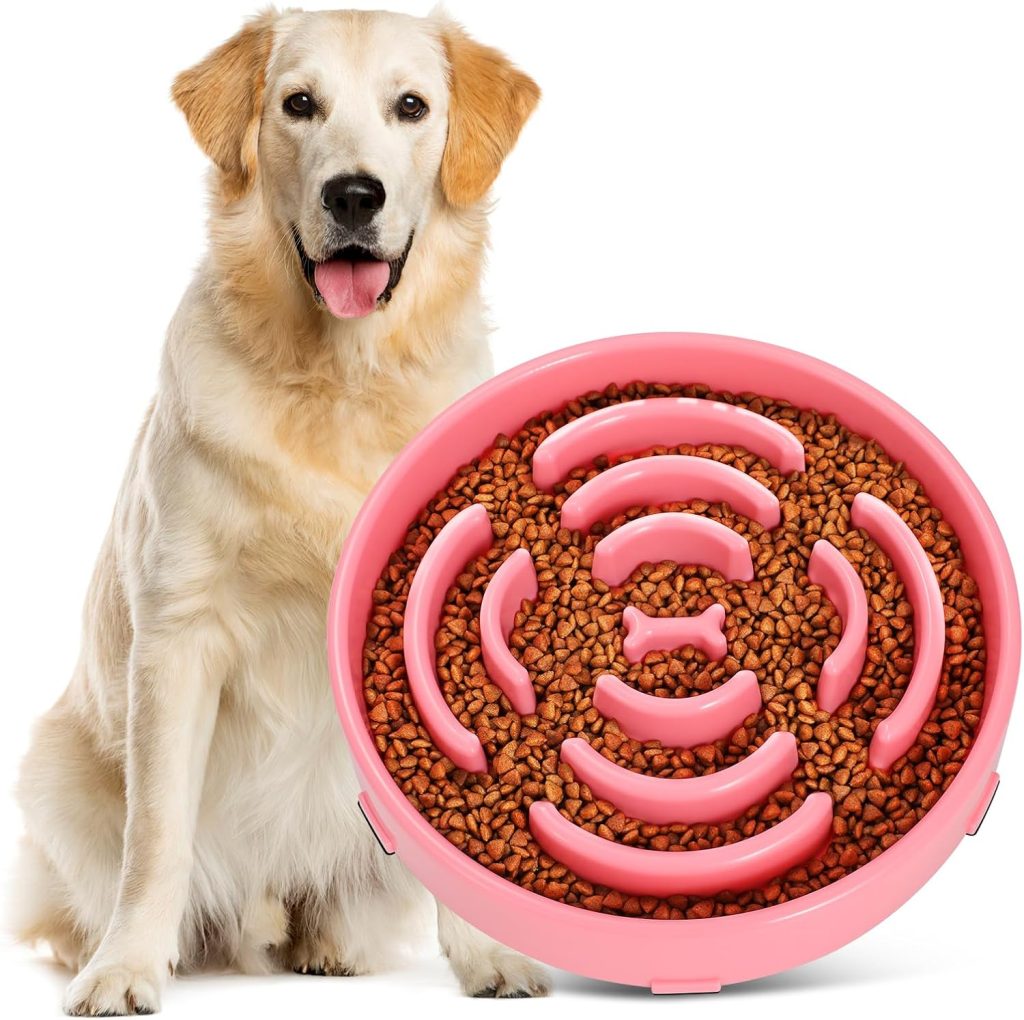 Slow Feeder Dog Bowls for Large Dogs Anti-Chocking Slower Feeder Dog Puzzle Bowl Pet Slow Eating Interactive Bloat Stop Dog Food Bowl JASGOOD,Pink,Large Slow Feeder Dog Bowls for Large Dogs Anti-Chocking Slower Feeder Dog Puzzle Bowl Pet Slow Eating Interactive Bloat Stop Dog Food Bowl JASGOOD,Pink,Large