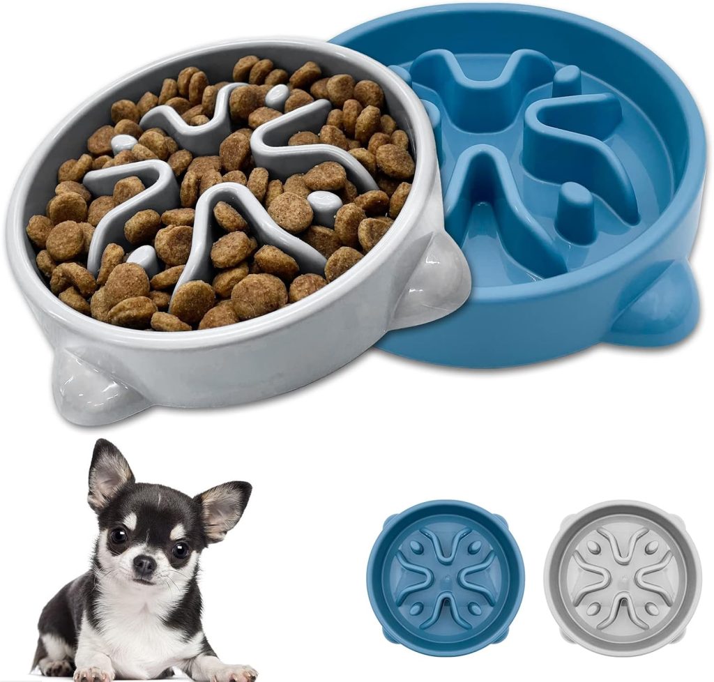 Vannon 2 Pack Slow Feeder Dog Bowls Non Slip Puppy Bowl Durable Dog Puzzle Feeder Bloat Stop Dog Food Bowls for Puppy and Small Dogs, BPA Free, 1 Cup Vannon 2 Pack Slow Feeder Dog Bowls Non Slip Puppy Bowl Durable Dog Puzzle Feeder Bloat Stop Dog Food Bowls for Puppy and Small Dogs, BPA Free, 1 Cup