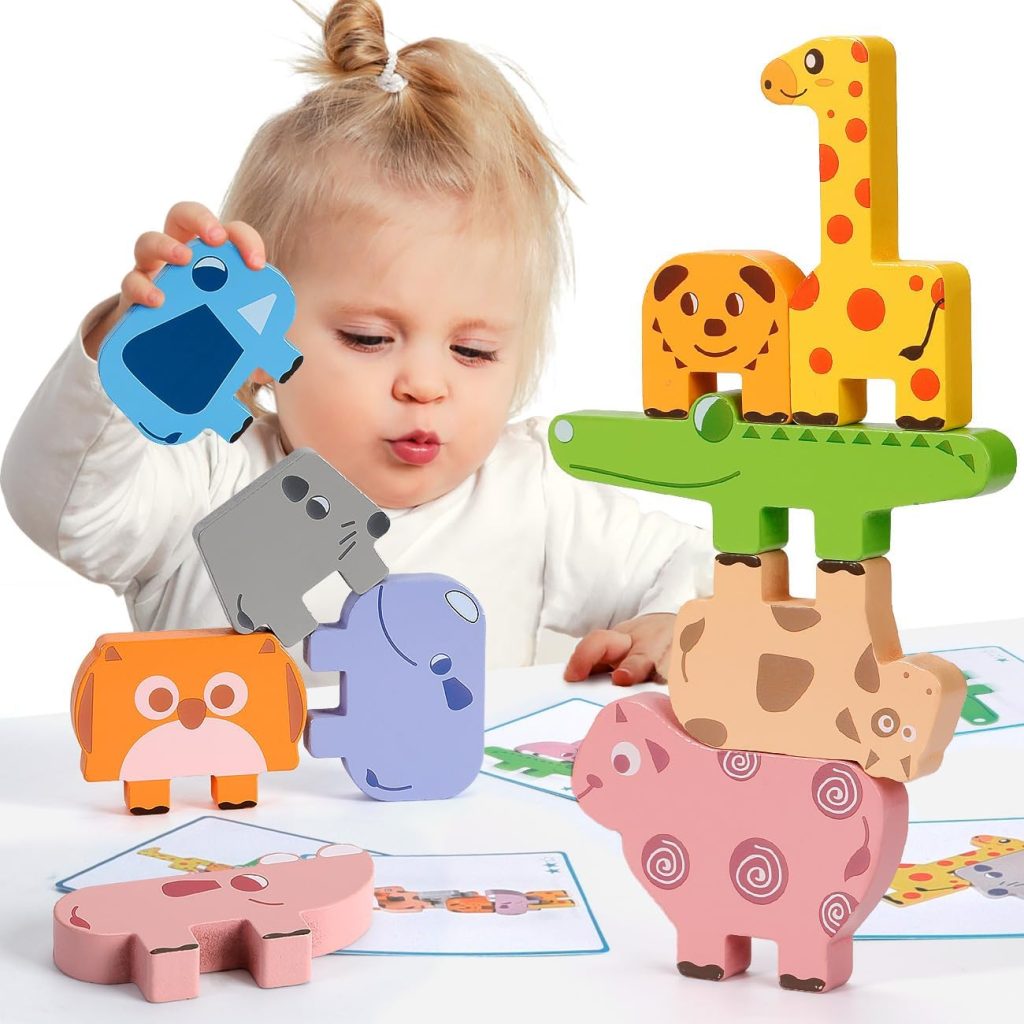 Montessori Toys for 2 3 4 Year Old, 10pcs Wooden Animal Blocks Sorting & Stacking Toys for 2-4 Year Old Toddlers Girl Boy Gifts, Kids Preschool Educational Toys Fine Motor Skills Learning Games Montessori Toys for 2 3 4 Year Old, 10pcs Wooden Animal Blocks Sorting & Stacking Toys for 2-4 Year Old Toddlers Girl Boy Gifts, Kids Preschool Educational Toys Fine Motor Skills Learning Games