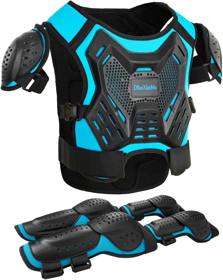 Kids Dirt Bike Gear, Youth Motocross Armor Protective Vest Suit，Children Chest Back Knee Eblow Protection for Cycling ATV