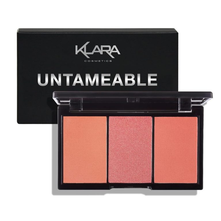 Klara Cosmetics Contour Bronze Blush and Highlight Palette – Makeup Palette with Matte and Shimmer – Face Makeup Palette – Untameable – 0.35 oz