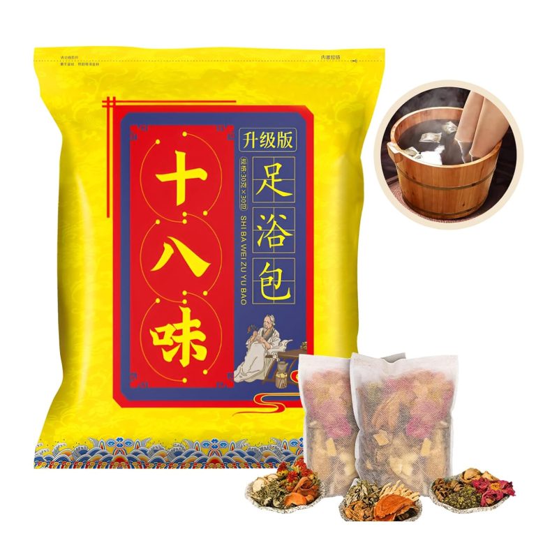 Herbal Foot Soak Bag Set – Ginger Infused Detox Foot Bath for Dry, Cracked Feet & Lymphatic Drainage,30-Pack Detox Soak to Purify & Revitalize Feet,All-Season Chinese Medicated Spa Treatment