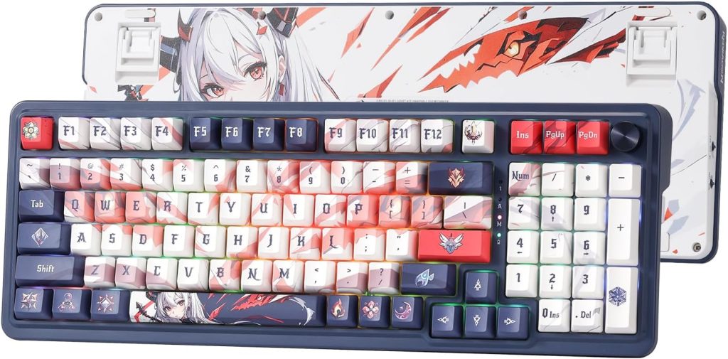 Redragon K686 PRO SE 98 Keys Wireless Gasket RGB Gaming Keyboard, 3-Mode Anime Mechanical Keyboard w/Hot-Swap Socket, Dedicated Knob Control & 5-Layer Noise Dampening, Custom Hi-Fi Linear Switch Redragon K686 PRO SE 98 Keys Wireless Gasket RGB Gaming Keyboard, 3-Mode Anime Mechanical Keyboard w/Hot-Swap Socket, Dedicated Knob Control & 5-Layer Noise Dampening, Custom Hi-Fi Linear Switch