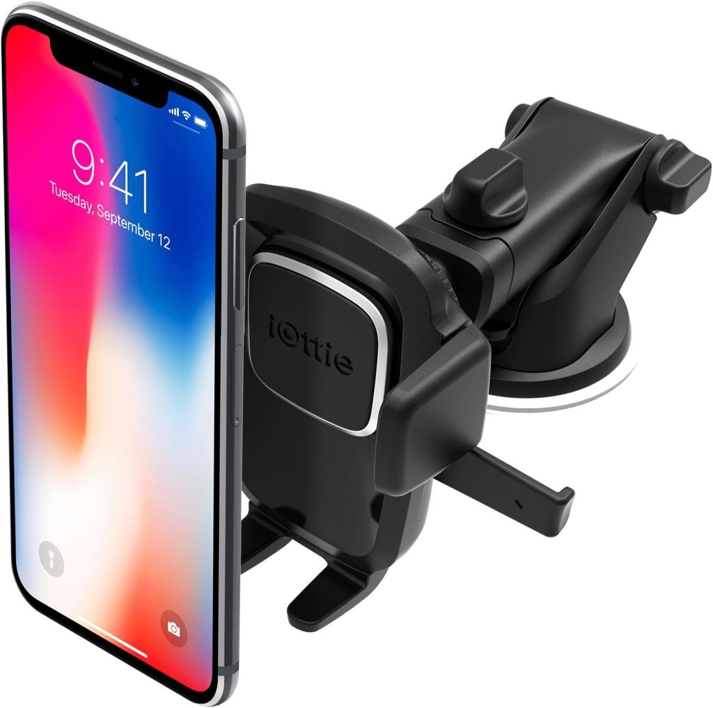 iOttie Easy One Touch 4 Dash & Windshield Universal Car Mount Phone Holder Desk Stand for -iPhone, Samsung, Moto, Huawei, Nokia, LG, Smartphones, Black iOttie Easy One Touch 4 Dash & Windshield Universal Car Mount Phone Holder Desk Stand for -iPhone, Samsung, Moto, Huawei, Nokia, LG, Smartphones, Black