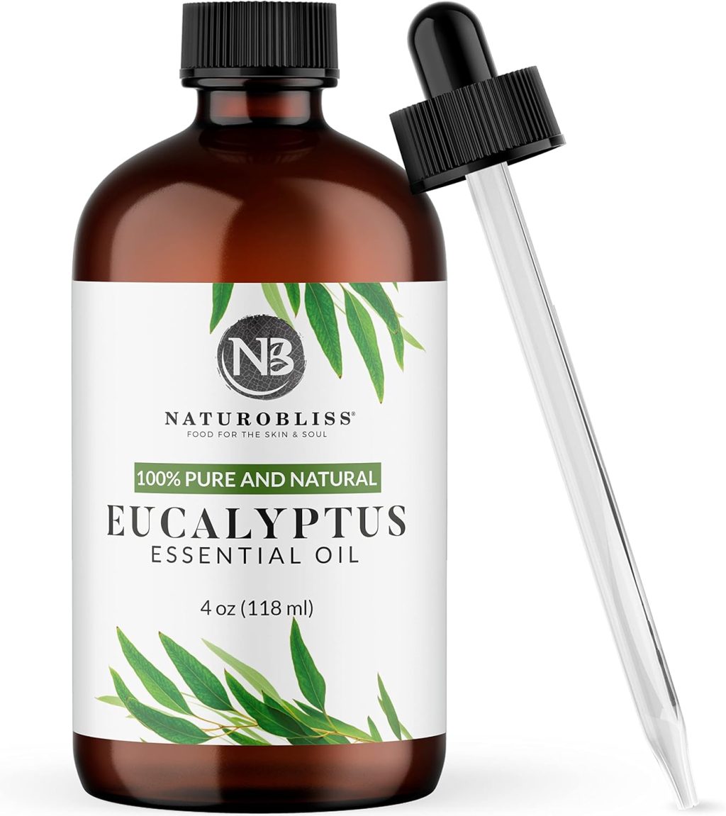 NaturoBliss 100% Pure Natural Undiluted Eucalyptus Essential Oil (4oz) Premium Therapeutic Grade Aromatherapy NaturoBliss 100% Pure Natural Undiluted Eucalyptus Essential Oil (4oz) Premium Therapeutic Grade Aromatherapy