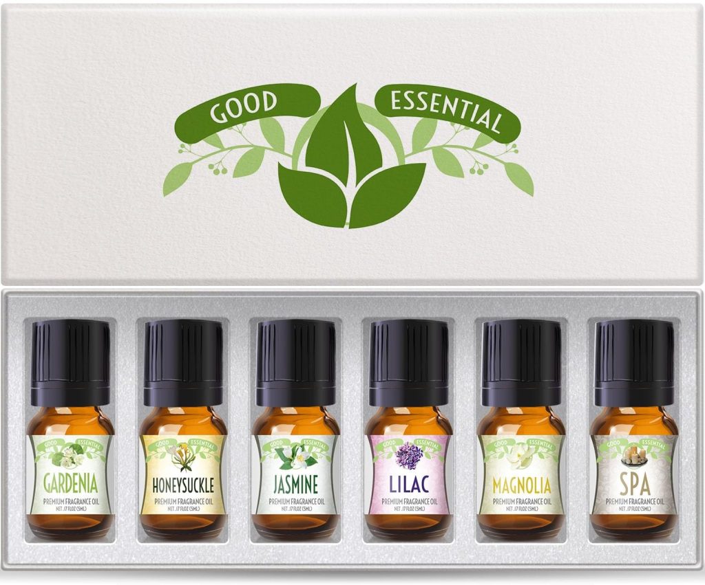 Good Essential Oil Set – Gardenia, Honeysuckle, Jasmine, Lilac, Magnolia, Spa Oil – Candles, Soaps, Perfume, Diffuser, Home Care, Aromatherapy 6-Pack – Floral Oils for Diffuser – Aromatherapy Oils Good Essential Oil Set – Gardenia, Honeysuckle, Jasmine, Lilac, Magnolia, Spa Oil – Candles, Soaps, Perfume, Diffuser, Home Care, Aromatherapy 6-Pack – Floral Oils for Diffuser – Aromatherapy Oils