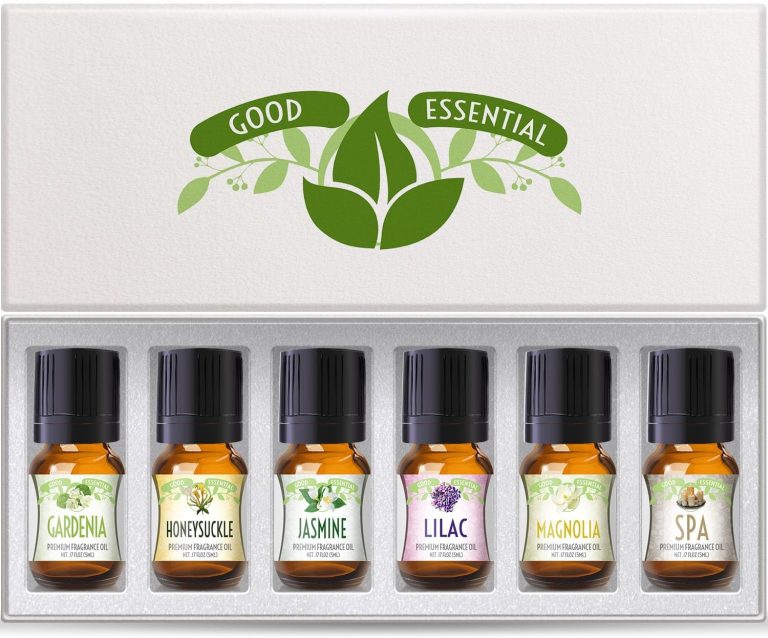 Good Essential Oil Set – Gardenia, Honeysuckle, Jasmine, Lilac, Magnolia, Spa Oil – Candles, Soaps, Perfume, Diffuser, Home Care, Aromatherapy 6-Pack – Floral Oils for Diffuser – Aromatherapy Oils