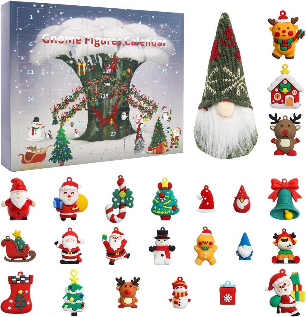 Christmas Gnome Advent Calendar 2024, 24 Days of Christmas Advent Calendar with Collectible Gnome Plush Doll Toy, Christmas Gifts for Adults and Children (Christmas Gnome) Christmas Gnome Advent Calendar 2024, 24 Days of Christmas Advent Calendar with Collectible Gnome Plush Doll Toy, Christmas Gifts for Adults and Children (Christmas Gnome)