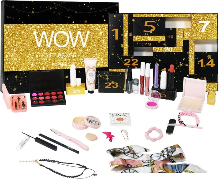 Makeup Advent Calendar 2024-24 Days Beauty Advent Calendar, Beauty Advent Calendar | Beauty Countdown Set with Lipstick, Eyeshadow, All Makeup Set, Countdown Calendar for 24 Days Countdown
