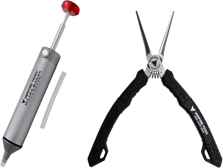 5.5″ Precision Needle Nose Plier + Solder Sucker