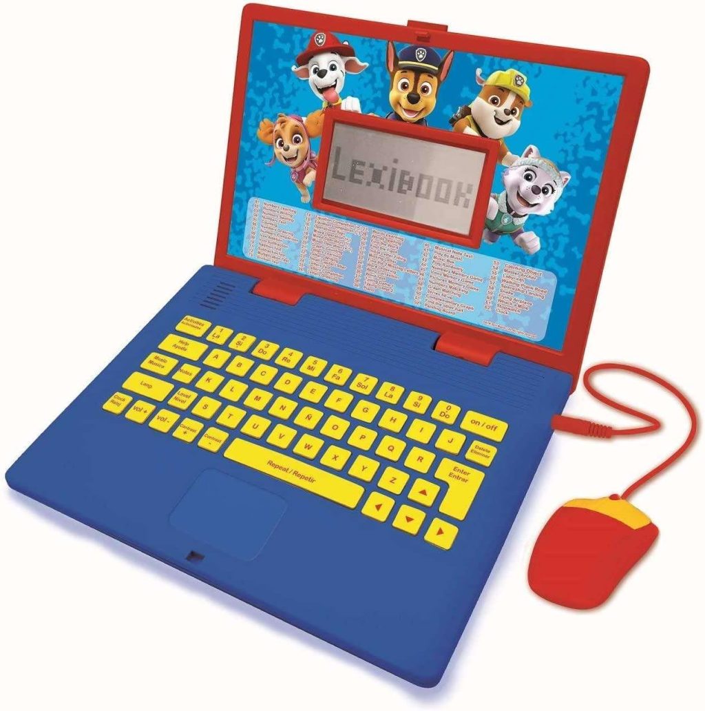 Lexibook Paw Patrol – Educational and Bilingual Laptop Spanish/English – Toy for Child Kid (Boys & Girls) 124 Activities, Learn Play Games and Music with Chase Marshall – Red/Blue JC598PAi2 Lexibook Paw Patrol – Educational and Bilingual Laptop Spanish/English – Toy for Child Kid (Boys & Girls) 124 Activities, Learn Play Games and Music with Chase Marshall – Red/Blue JC598PAi2
