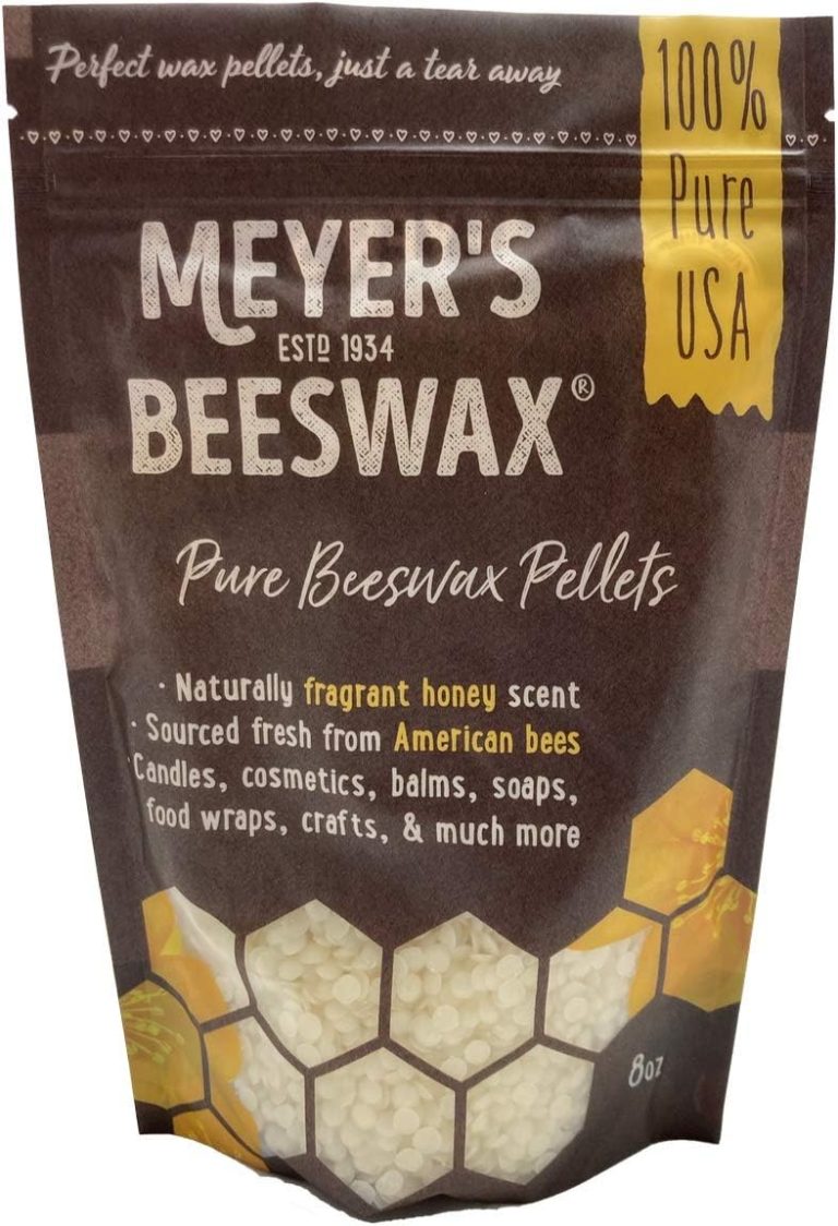 Meyer’s 100% Pure Domestic USA Beeswax, Not Imported, Chemical Free Triple Filtered Pellets for All Your Do It Yourself