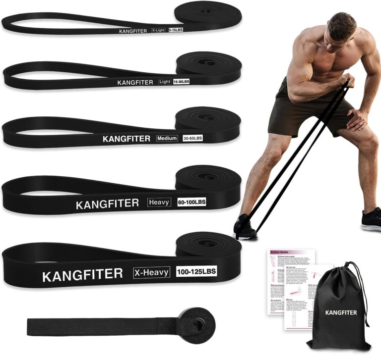 Resistance Bands for Working Out, Pull Up Bands for Men Women, Thick Heavy Resistance Band Set with Door Anchor, Elastic Exercise Bands for Body Stretching, Physical Therapy, Home Workouts
