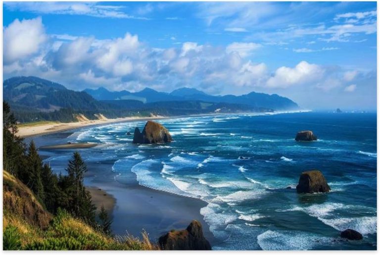 Jigsaw Puzzles 1000 Pieces for Adult Oregon Coast Puzzle Game for Family Wooden Puzzle Toy Educational Games Puzzles for Home Decor