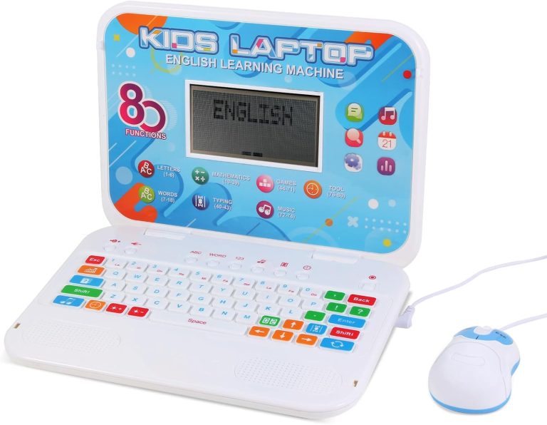 Kids Laptop – 80 Learning Modes to Learn Alphabet, Words, Mathematics, Play Games and Music – Educational Learning Computer for Kids Ages 5+