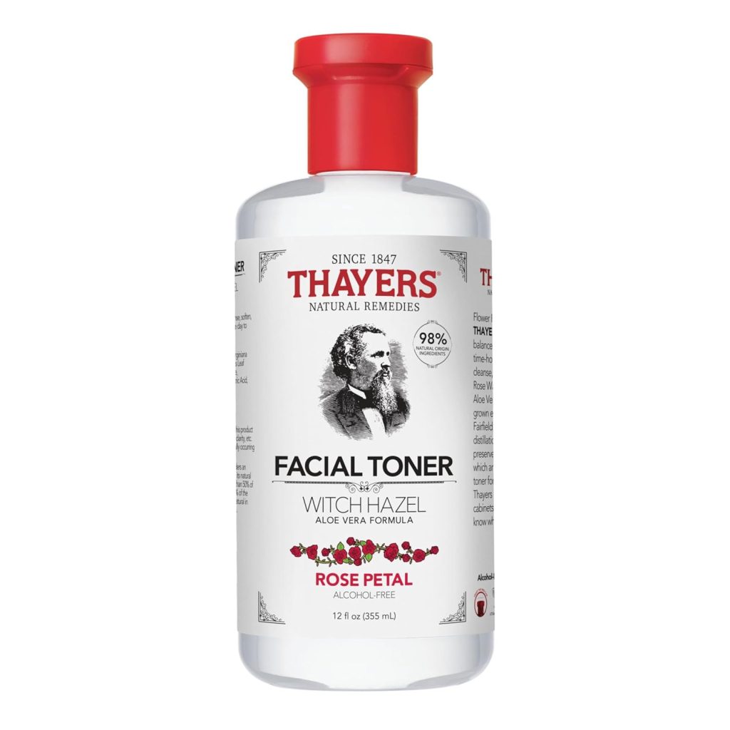 Thayers Alcohol-Free Rose Petal Witch Hazel Facial Toner for Glowing Skin, Soothing, Hydrating, Refreshing Toner for Normal and Combination Skin, 12oz Thayers Alcohol-Free Rose Petal Witch Hazel Facial Toner for Glowing Skin, Soothing, Hydrating, Refreshing Toner for Normal and Combination Skin, 12oz