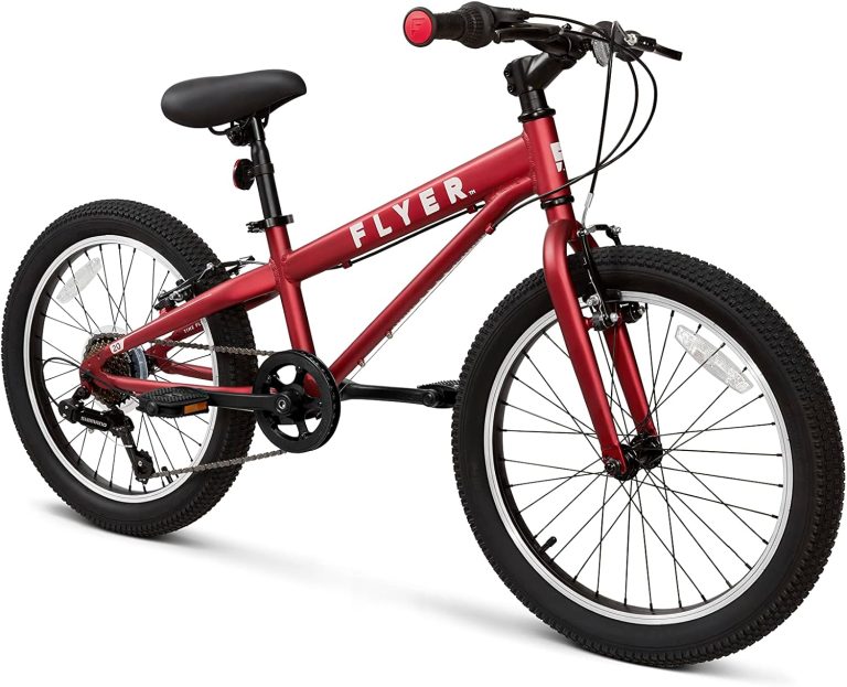 Flyer™ 20” Kids’ Bike, Red Toddler and Kids Bike, 20 Inch Wheels, Boys and Girls Ages 6-8 Years Old, Multiple Color Options