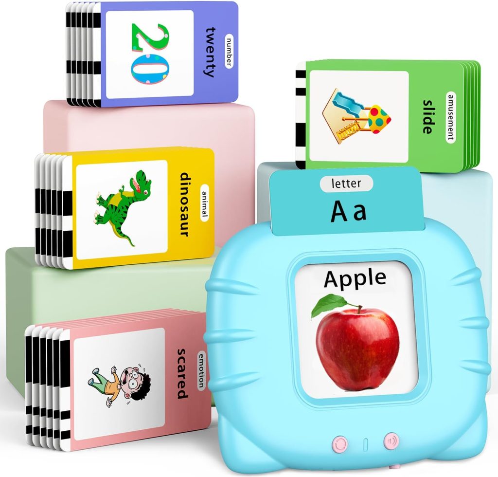 520 ABC Sight Words Talking Flash Cards with Number/Shapes/Letters/Colors, Etc, Preschool-Learning-Activities, Toddler Learning Toys for 1-6 Year Old Boys and Girls, Xmas/Birthday Gift, Blue 520 ABC Sight Words Talking Flash Cards with Number/Shapes/Letters/Colors, Etc, Preschool-Learning-Activities, Toddler Learning Toys for 1-6 Year Old Boys and Girls, Xmas/Birthday Gift, Blue
