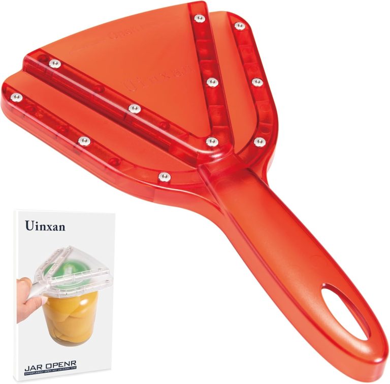 Jar Opener for Weak Hand & Seniors with Arthritis,Easy Twist Off Bottle Caps,Patent | Unique Kitchen Gadgets, Christmas Gifts for Elderly/Women/Men(Red)
