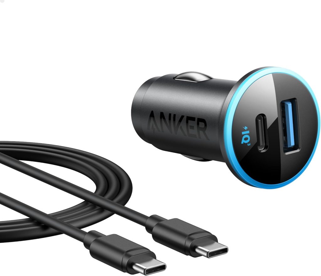 Anker USB C Car Charger Adapter, 52.5W Cigarette Lighter Charger, 323 Anker Car Charger with 30W PowerIQ 3.0 Fast Charging Cable for iPhone 15/15 Pro Max, 14/13/12 Series, Galaxy S23/22, Pixel Anker USB C Car Charger Adapter, 52.5W Cigarette Lighter Charger, 323 Anker Car Charger with 30W PowerIQ 3.0 Fast Charging Cable for iPhone 15/15 Pro Max, 14/13/12 Series, Galaxy S23/22, Pixel