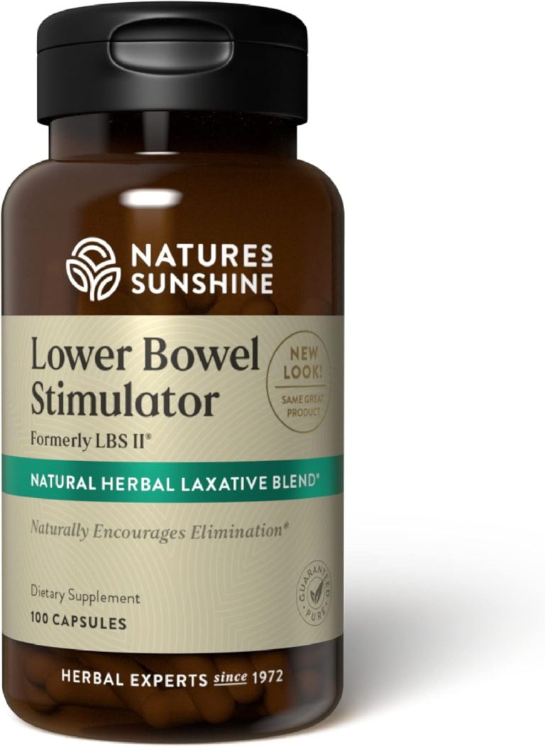 Nature’s Sunshine Lower Bowel Stimulator – Helps Relieve Constipation – Cleanse & Detox Your Colon with Natural Herbal Ingredients – 25 Servings – 100 Capsules