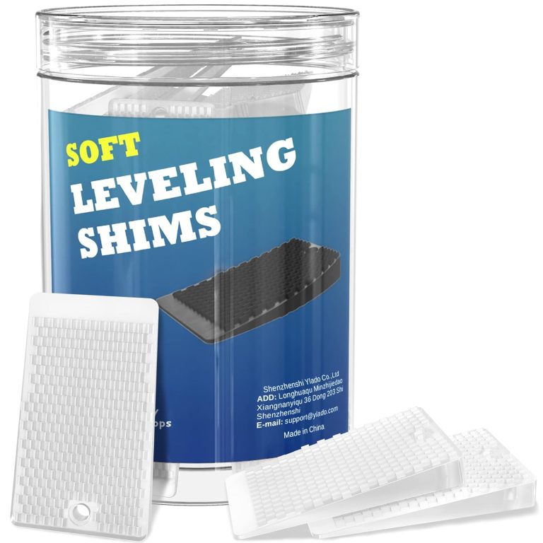 Furniture Levelers, 32 Pieces Jar, Clear Table Shim Premium Restaurant Leg Wedges, Home Improvement DIY Levelers – Rubber Type Texture, Firm, Non-Slip, Doors, Sofa and More