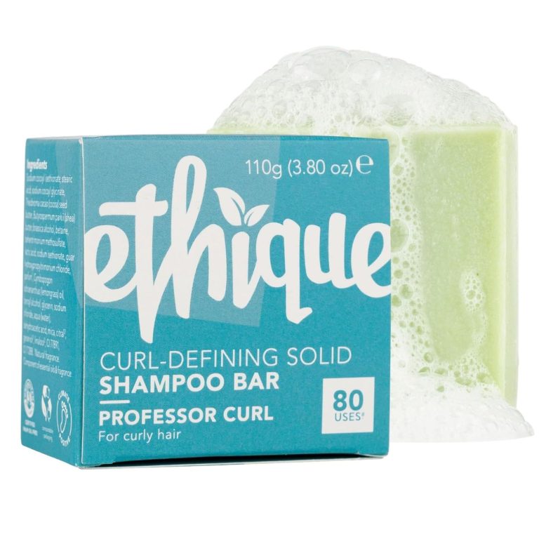Ethique Curl Defining Solid Sulfate Free Shampoo Bar for Curly Hair – Professor Curl – Vegan, Eco-Friendly, Plastic-Free, Cruelty-Free, 3.88 oz (Pack of 1)
