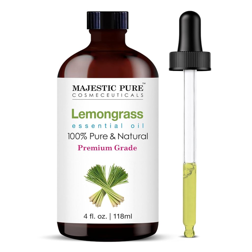 MAJESTIC PURE Lemongrass Essential Oil | 100% Pure and Natural Lemongrass Oil | Premium Grade Essential Oils for Hair Care, Home Diffusers, Skin, Aromatherapy, Massage and Humidifiers | 4 Fl Oz MAJESTIC PURE Lemongrass Essential Oil | 100% Pure and Natural Lemongrass Oil | Premium Grade Essential Oils for Hair Care, Home Diffusers, Skin, Aromatherapy, Massage and Humidifiers | 4 Fl Oz
