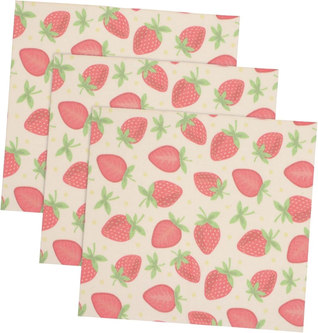 Alipis Food Wrapping Wax Paper 3pcs Beeswax Packing Paper Strawberry Food Paper Food Wrappers Alipis Food Wrapping Wax Paper 3pcs Beeswax Packing Paper Strawberry Food Paper Food Wrappers
