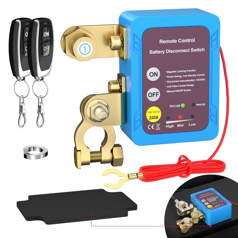 Kill Switch 12V 240A Remote Battery Disconnect Switch Automatic Power Shut Off Switch Remote Control Switch for Auto Car Truck Boat