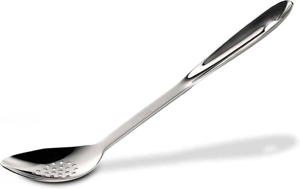 All-Clad Specialty Stainless Steel Kitchen Gadgets Slotted Spoon Kitchen Tools, Kitchen Hacks Silver, Large All-Clad Specialty Stainless Steel Kitchen Gadgets Slotted Spoon Kitchen Tools, Kitchen Hacks Silver, Large