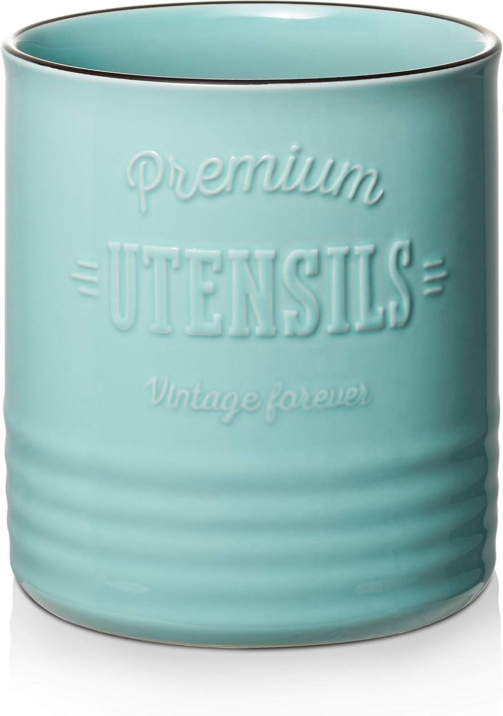 DOWAN 7.2″ Extra Large Kitchen Utensil Holder – Farmhouse Utensil Holder for Countertop – Ceramic Utensil Crock with Protection Cork Mat – Kitchen Decor & Housewarming Gift (Turquoise) DOWAN 7.2″ Extra Large Kitchen Utensil Holder – Farmhouse Utensil Holder for Countertop – Ceramic Utensil Crock with Protection Cork Mat – Kitchen Decor & Housewarming Gift (Turquoise)