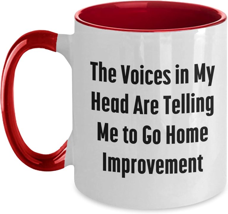 Home Improvement Humor Gifts: Funny Two Tone Mugs for Home Improvement Enthusiasts – Home Improvement Quotes – Christmas Unique Gifts for Wife, Husband, or Friend Who Loves Home Improvement