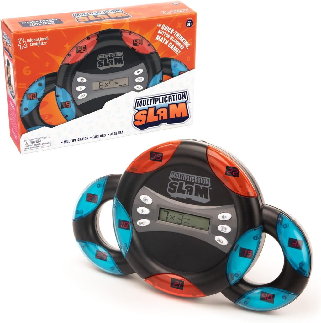 Educational Insights Multiplication Slam Electronic Math Game, Handheld Electronic Math Game For Kids, Ages 8+ Educational Insights Multiplication Slam Electronic Math Game, Handheld Electronic Math Game For Kids, Ages 8+
