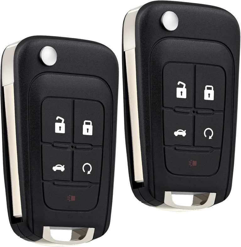 Car Key Fob Replacement for Chevy: Keyfob Replacement Fits for Chevy Cruze Equinox Malibu GMC Terrain Buick Encore Accessories Keyless Entry Remote Control (5 Buttons x2)