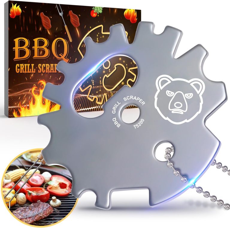 Stocking Stuffers Grill Scraper BBQ – Kitchen Gadgets Gifts for Men Christmas Ideas Dad Women Safe Grill Gate Grate Cleaner Tools for Barbeque Cleaning Bristle Free Must Have Cool Grilling Accessories