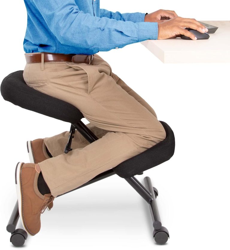 ProErgo Pneumatic Ergonomic Kneeling Chair | Fully Adjustable Mobile Office Seating | Improve Posture to Relieve Neck & Back Pain | Easy Assembly | Use in Home, Office & Classroom