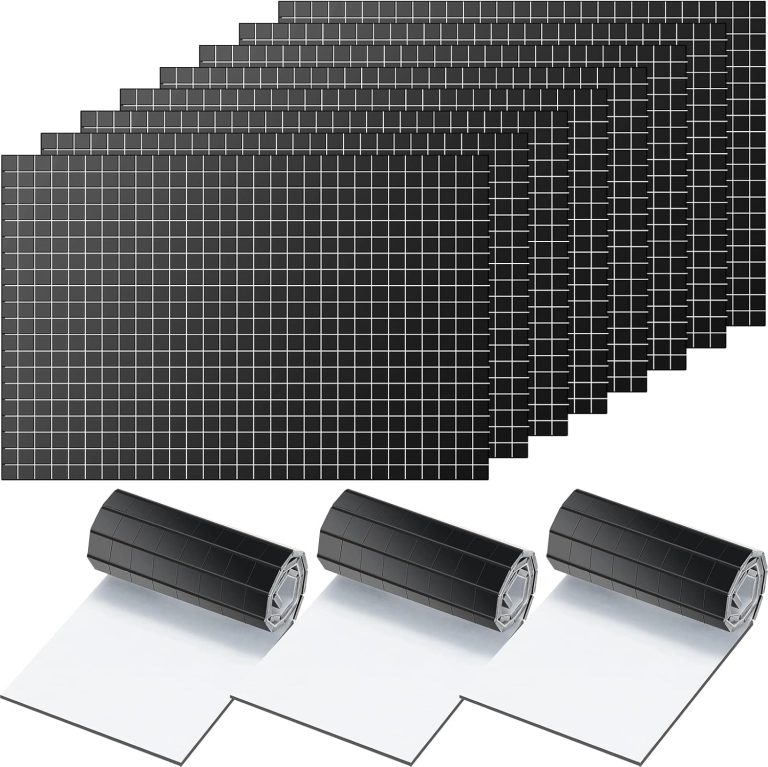 Self-Adhesive Mirrors Mosaic Tiles Mirror Tiles Self Adhesive Disco Mirror Tiles Craft Mirror Tiles Mirror Mosaic Tiles Mosaic Tiles Mirror for DIY, 5 x 5 mm (Black, 28800 Pieces)