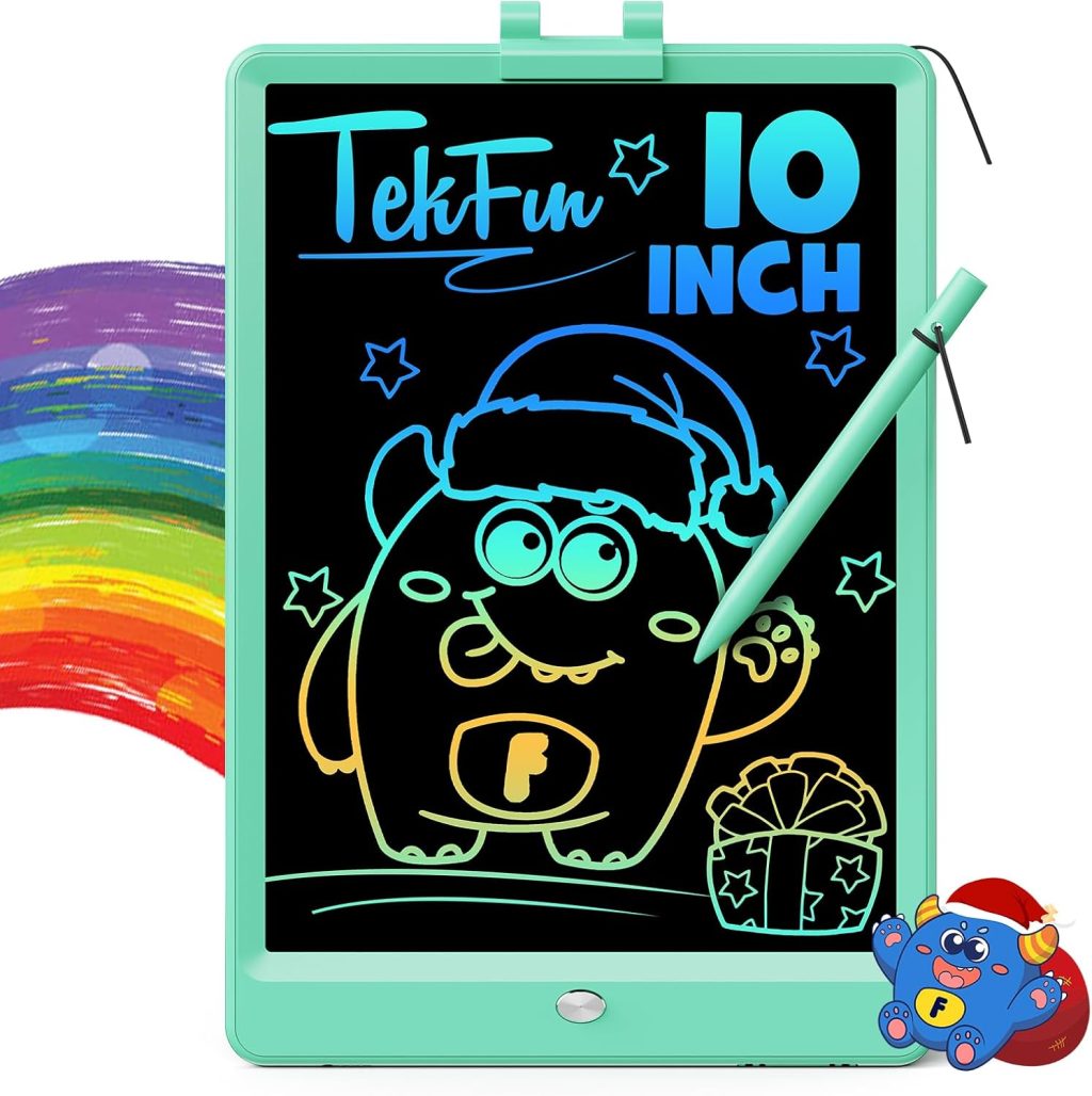 TEKFUN Kids Toys 10Inch LCD Writing Tablet, Mess Free Coloring Doodle Board, Drawing Pad for Kids Games Educational Toys for Ages 3-10 Girls Boys (Green) TEKFUN Kids Toys 10Inch LCD Writing Tablet, Mess Free Coloring Doodle Board, Drawing Pad for Kids Games Educational Toys for Ages 3-10 Girls Boys (Green)