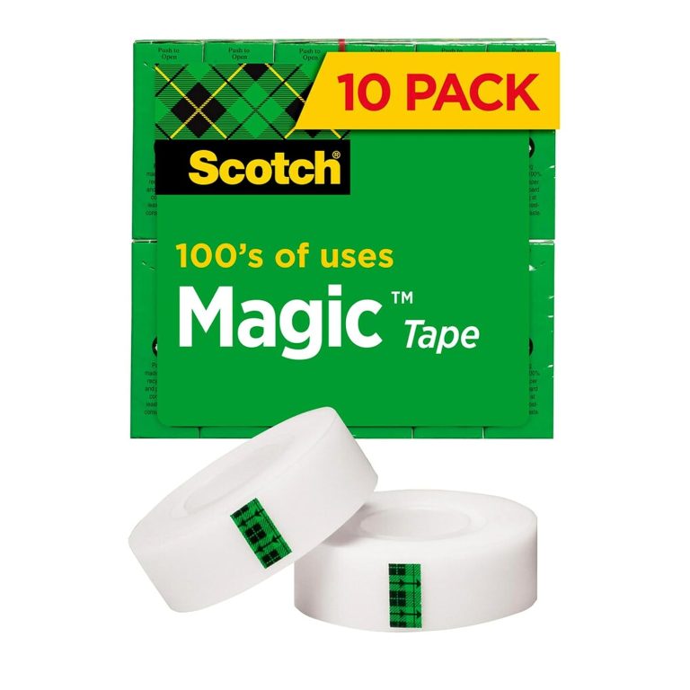 Scotch Magic Tape, Invisible, Home Office Supplies and Back to School Supplies for College and Classrooms, 10 Rolls