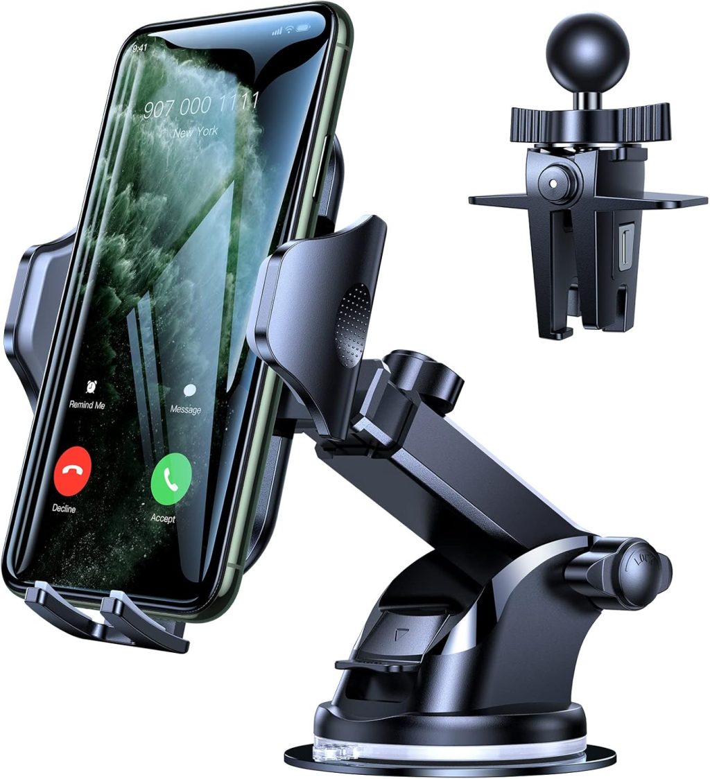 VICSEED [No.1 Powerful Suction] [Rally Racing-Grade Stability] Phone Holders for Your Car 2024 Upgraded Car Phone Holder Mount Truck Stand for Dashboard Windshield Vent for iPhone Samsung All Phones