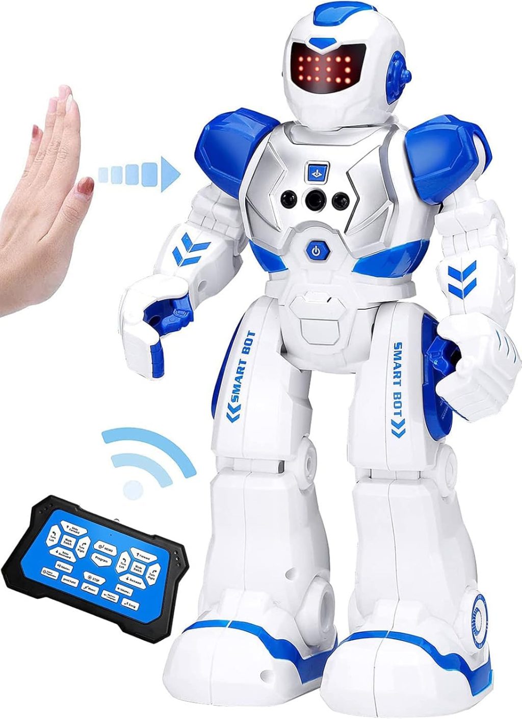 KingsDragon Robots Toy for Kids, RC Gesture Sensing Toy, Interactive Walking Singing Dancing Robot Birthday Presents for Boys Girls Age 6 7 8 9 Years Old KingsDragon Robots Toy for Kids, RC Gesture Sensing Toy, Interactive Walking Singing Dancing Robot Birthday Presents for Boys Girls Age 6 7 8 9 Years Old