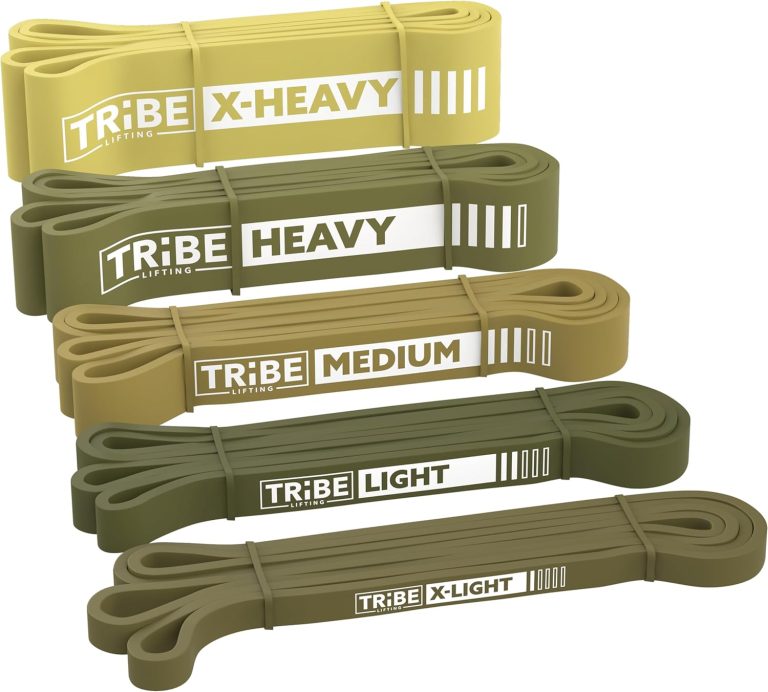 Long Resistance Bands for Working Out Men and Women – Set of 5 Pull-Up Bands, Rubber Handles and Door Anchor – Workout Bands Resistance for Men – Exercise Bands Resistance Bands Set