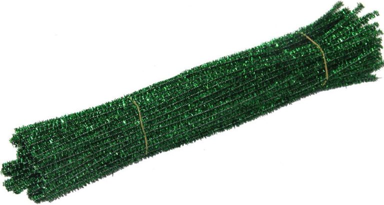 Stem DIY for 100PC Crafts Decoration Set Pipe Flash Cleaners Arts Color Tools Home Improvement Stationery Pens (Green, One Size)