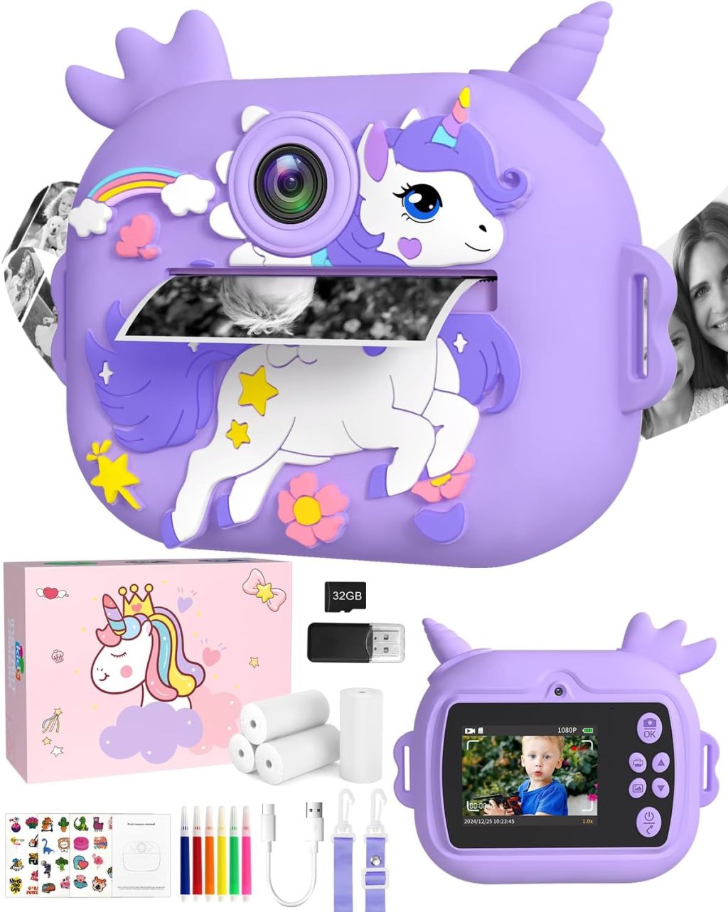 OZMI Kids Camera Instant Print, 1080P 48MP Instant Print Camera for Girls Boys Toddler with Print Paper & 32G Card, Christmas Birthday Gift Toys for Age 3 4 5 6 7 8 9 10 11 12 Years Old Girls Boys OZMI Kids Camera Instant Print, 1080P 48MP Instant Print Camera for Girls Boys Toddler with Print Paper & 32G Card, Christmas Birthday Gift Toys for Age 3 4 5 6 7 8 9 10 11 12 Years Old Girls Boys
