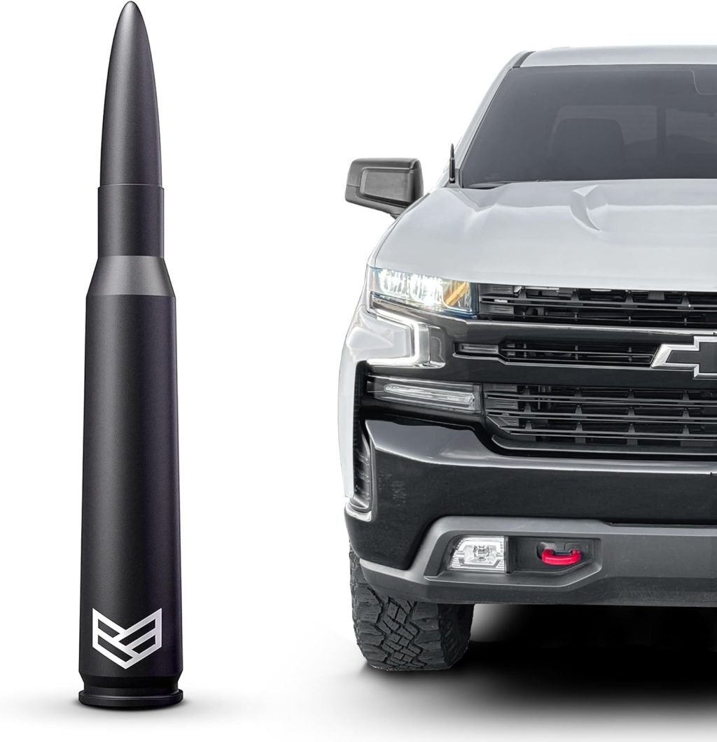 RONIN FACTORY Bullet Antenna Chevy Silverado & GMC Sierra Trucks – 50 Cal Truck Antenna Accessories – Anti Theft – Carwash Safe – Short Replacement Antenna RONIN FACTORY Bullet Antenna Chevy Silverado & GMC Sierra Trucks – 50 Cal Truck Antenna Accessories – Anti Theft – Carwash Safe – Short Replacement Antenna