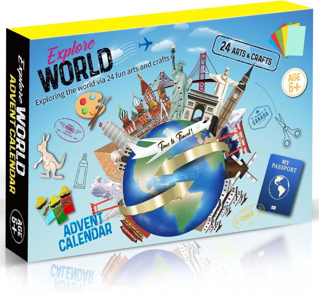 MOVINPE Explore World Advent Calendar 2024 for Teen Boys Girls Children, 24 Days Original Cultures Arts & Crafts of 24 Countries, Countdown to Christmas Activity Gifts for Ages 9+ Kids MOVINPE Explore World Advent Calendar 2024 for Teen Boys Girls Children, 24 Days Original Cultures Arts & Crafts of 24 Countries, Countdown to Christmas Activity Gifts for Ages 9+ Kids