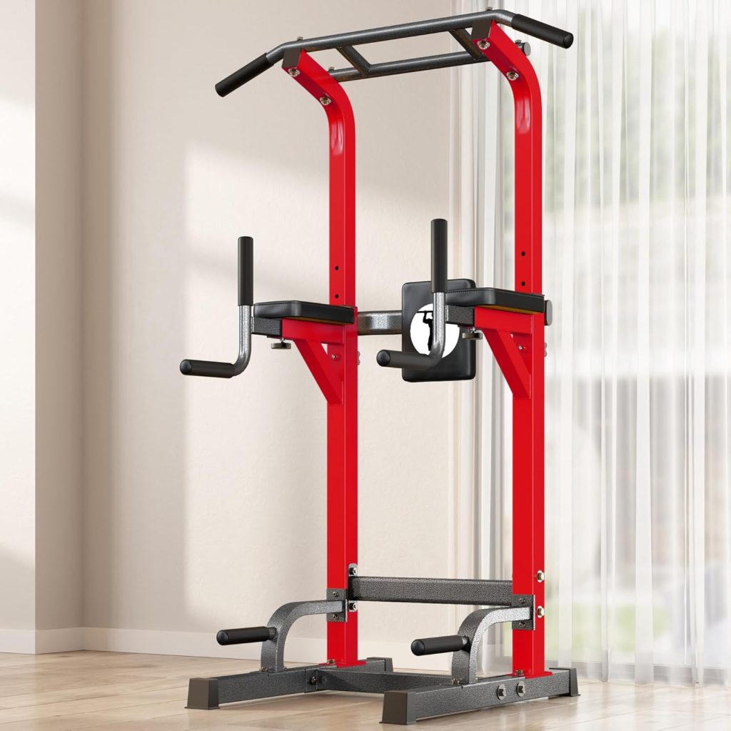 SogesHome Power Tower Pull Up Bar and Dip Stand,10 Adjustable Height Assistive Trainer Dip Station,Multi-Function Strength Training Fitness Workout Station for Home Gym Fitness Equipment,Capacity 500LBS SogesHome Power Tower Pull Up Bar and Dip Stand,10 Adjustable Height Assistive Trainer Dip Station,Multi-Function Strength Training Fitness Workout Station for Home Gym Fitness Equipment,Capacity 500LBS