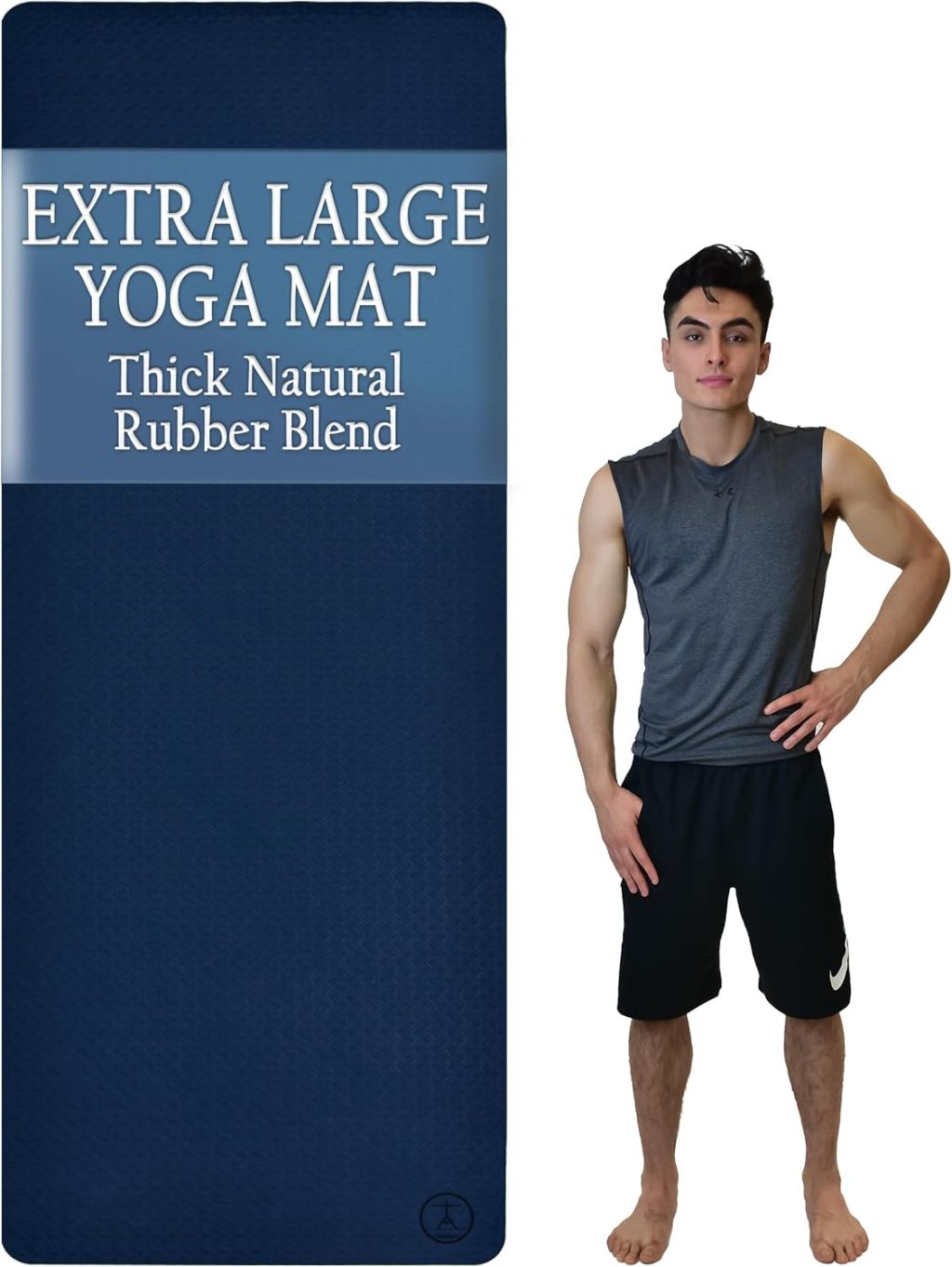 Tatago Large Thick Yoga Mat Long and Wide-Natural Rubber Blend XL Yoga Mat Non Slip, and the Perfect Big Yoga Mat for Men and Tall Women. Tatago Large Thick Yoga Mat Long and Wide-Natural Rubber Blend XL Yoga Mat Non Slip, and the Perfect Big Yoga Mat for Men and Tall Women.