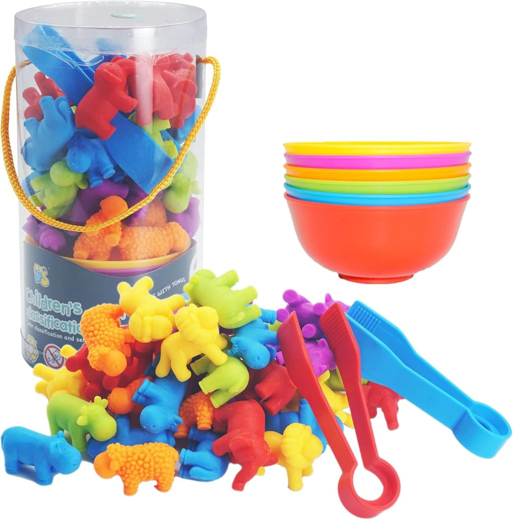 ABCaptain Counting Animals Toy Matching Sorting Game, Color Classification and Sensory Training Preschool Educational Learning Toys Set Gift for Toddlers Kids Boys Girls Ages 3 4 5 6 + ABCaptain Counting Animals Toy Matching Sorting Game, Color Classification and Sensory Training Preschool Educational Learning Toys Set Gift for Toddlers Kids Boys Girls Ages 3 4 5 6 +